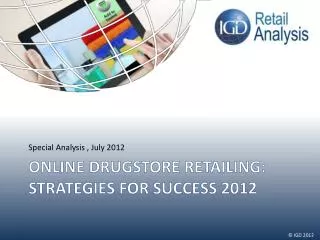 online drugstore retailing strategies for success 2012