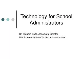 Technology for School Administrators