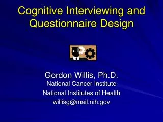 Cognitive Interviewing and Questionnaire Design
