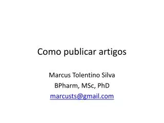 como publicar artigos