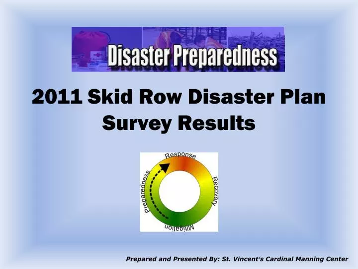 2011 skid row disaster plan survey results