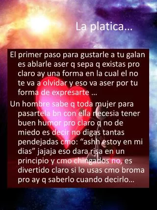 la platica