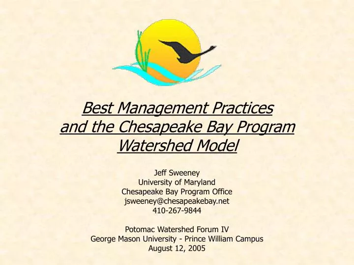 best management practices and the chesapeake bay program watershed model