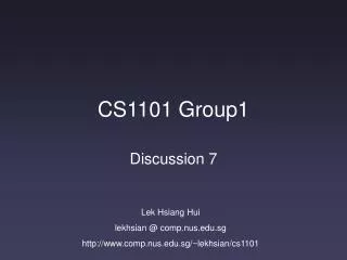 CS1101 Group1