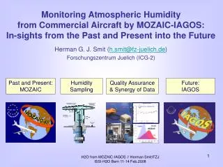 Monitoring Atmospheric Humidity from Commercial Aircraft by MOZAIC-IAGOS: