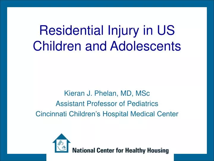 residential injury in us children and adolescents
