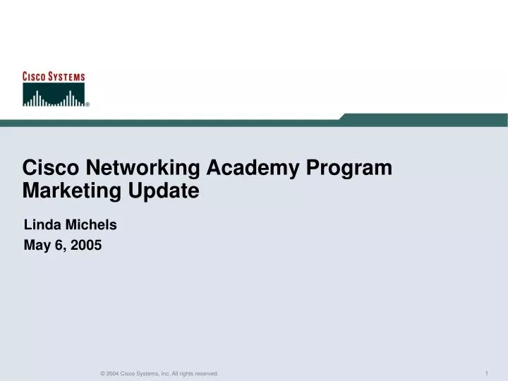 cisco networking academy program marketing update