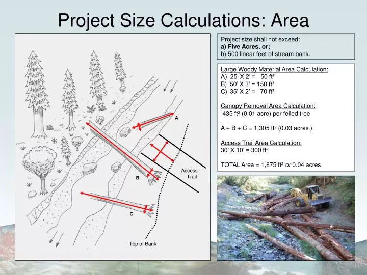 project size calculations area