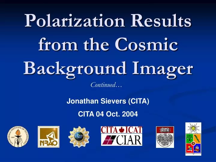 polarization results from the cosmic background imager