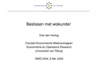 beslissen met wiskunde