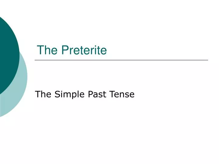 the preterite