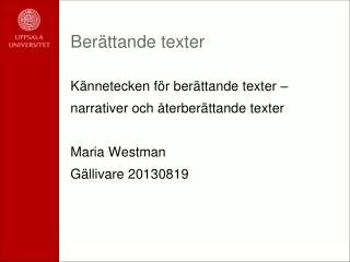 ber ttande texter
