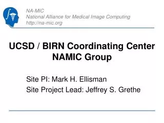 UCSD / BIRN Coordinating Center NAMIC Group