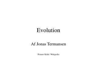 evolution