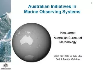 Australian Initiatives in Marine Observing Systems