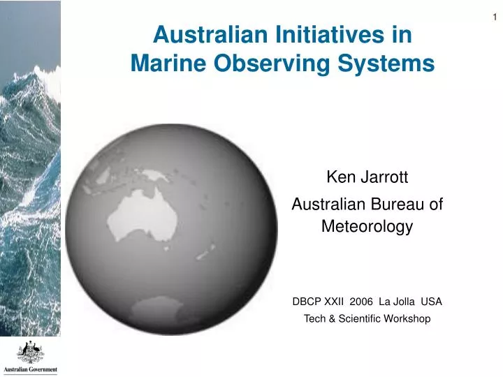 australian initiatives in marine observing systems