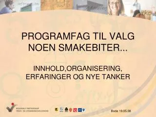 programfag til valg noen smakebiter