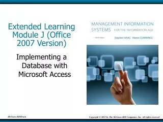 Extended Learning Module J (Office 2007 Version)