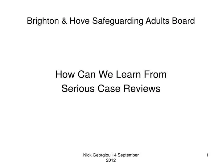 brighton hove safeguarding adults board