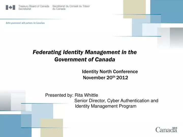 federating identity management in the government of canada