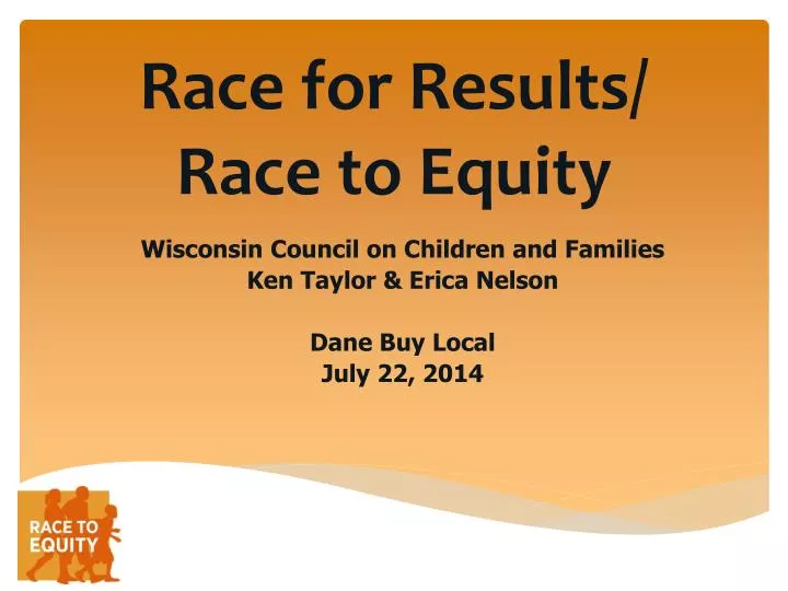 race for results race to equity