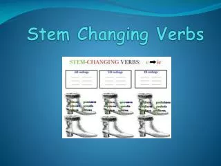 Stem Changing Verbs