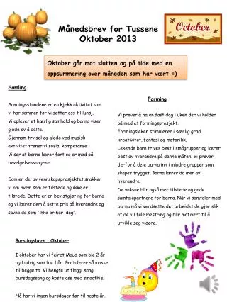 m nedsbrev for tussene oktober 2013