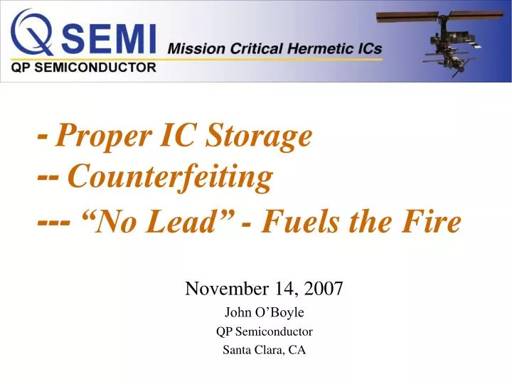 proper ic storage counterfeiting no lead fuels the fire