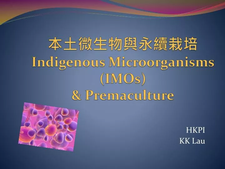 indigenous microorganisms imos premaculture