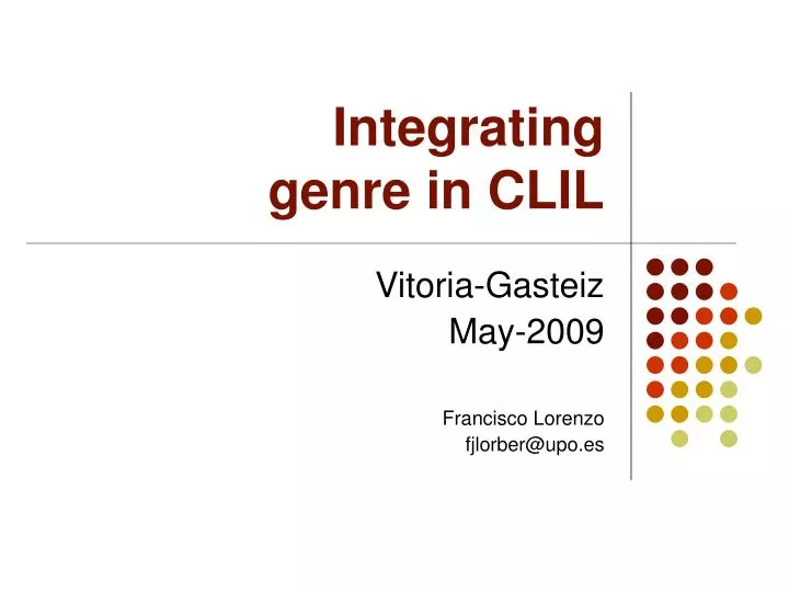 integrating genre in clil
