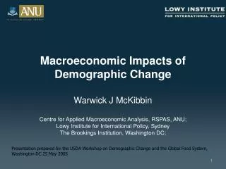 Macroeconomic Impacts of Demographic Change