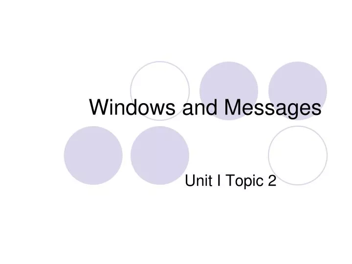 windows and messages