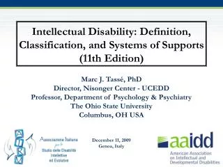 Intellectual Disability: Definition, Classification, and Systems of Supports (11th Edition)