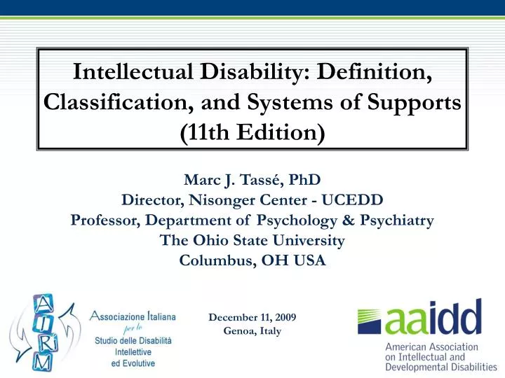 intellectual disability definition classification and systems of supports 11th edition