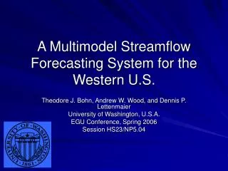 A Multimodel Streamflow Forecasting System for the Western U.S.