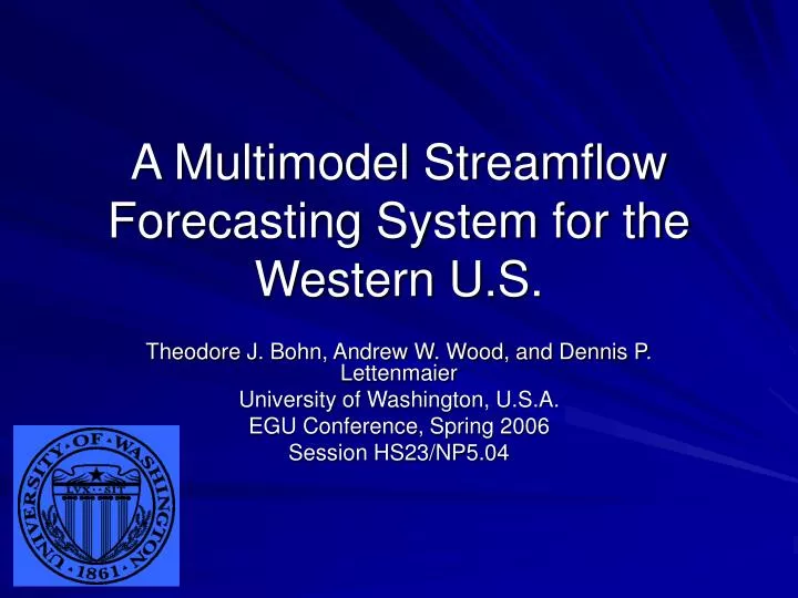 a multimodel streamflow forecasting system for the western u s