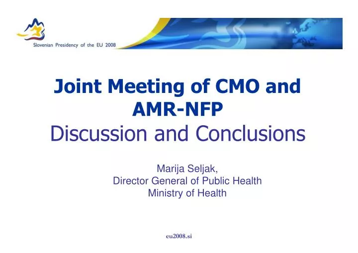 joint meeting of cmo and amr nfp discussion and conclusions