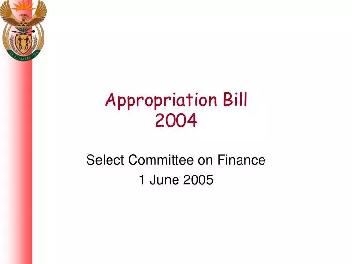 appropriation bill 2004