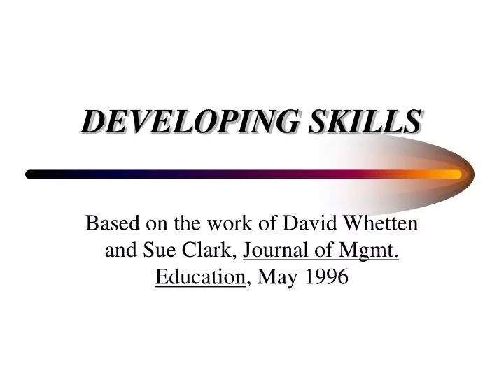 developing skills
