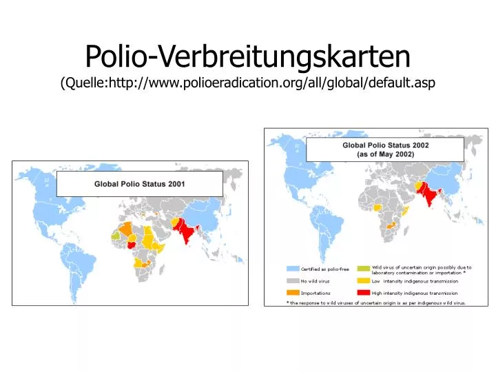 polio verbreitungskarten quelle http www polioeradication org all global default asp