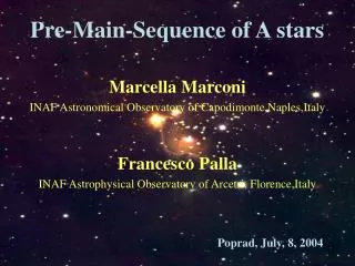 Pre-Main-Sequence of A stars