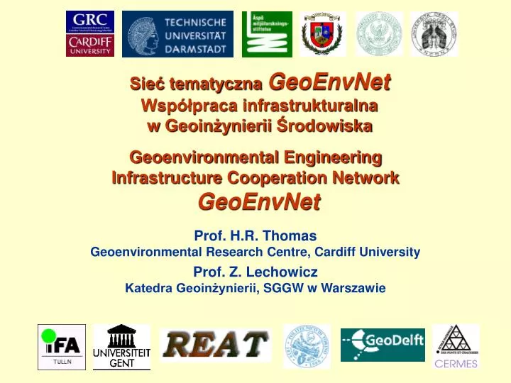 geoenvironmental engineering infrastructure cooperation network geoenvnet
