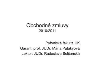 obchodn zmluvy 2010 2011