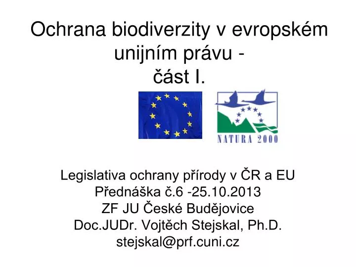 ochrana biodiverzity v evropsk m unijn m pr vu st i
