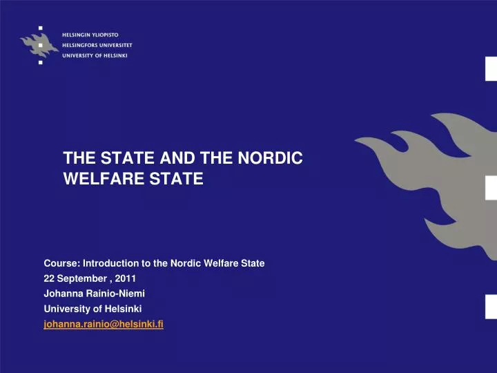 the state and the nordic welfare state