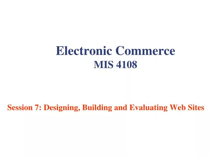 electronic commerce mis 4108