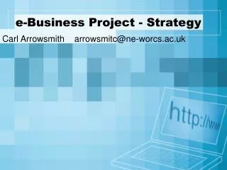e-Business Project - Strategy