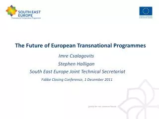 The Future of European Transnational Programmes