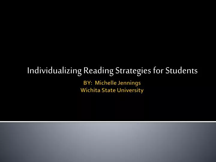 individualizing reading strategies for students