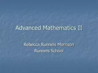 Advanced Mathematics II